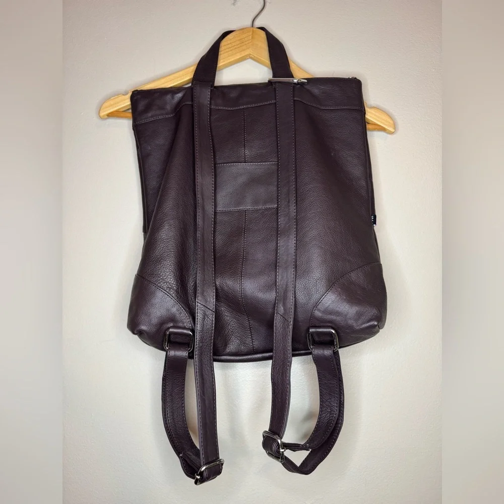 TANO NYC Genuine Leather Backpack Brown Soft Leather Minimalist‎ Bag